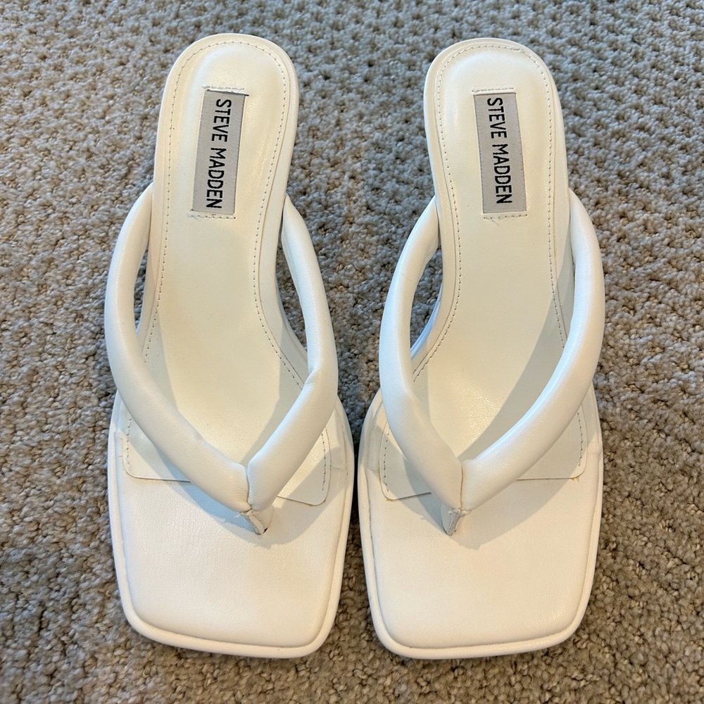HERS - Steve Madden white heels (only worn once)